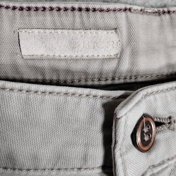 Anthro Pilcro Wide Legs Cargo Pants Size 32 P Waist Hems Drawstring Multi Pocket - Picture 13 of 16